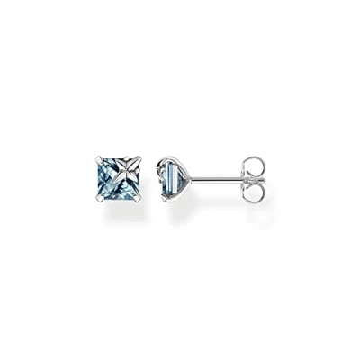 Immagine di Thomas Sabo Orecchini da donna in Argento Sterling 925 con pietra blu e stella, 0,70 cm, sterling, Non pertinente.