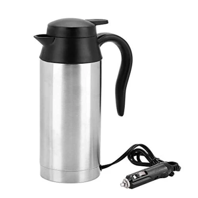 Immagine di Bollitore per auto 24 V, elettrico 750ml, Bottiglia scaldabagno da viaggio con presa accendisigari bere il caffè al tè,
