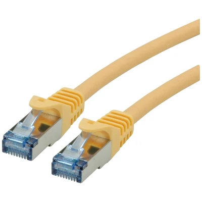 Immagine di Roline 21.15.2972 RJ45 cavo di rete, patch CAT 6A S/FTP 0.30 m Giallo doppia schermatura, Privo alogeni, Ritardante fiamma 1 pz.