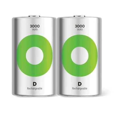 Immagine di GP Batteries ReCyko Batteria ricaricabile Torcia (D) NiMH 3000 mAh 1.2 V 2 pz.