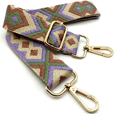 Immagine di Tracolla per Borse Donna Colorato Cinghia Della Borsa Larga, Regolabile con Gold Moschettone, Durevole Crossbody Borsa, Borsetta, Chitarra DIY Spalla Accessori Ragazze, 09