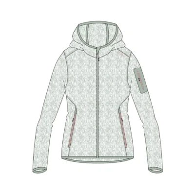 Immagine di CMP Giacca in Knit Tech da Donna con Cappuccio Fisso, Jade Bianco, 42