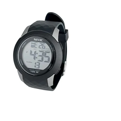 Immagine di SEAC Chronos, Orologio Digitale Resistente all&#039;Acqua 100 m Unisex Adulto, Rosso, Standard