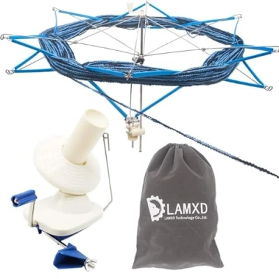 Immagine di Avvolgitore per palline di filato, manuale lana a sfera in fibra filato Swift mano famiglia ,LAMXD gomitoli e filo ombrello