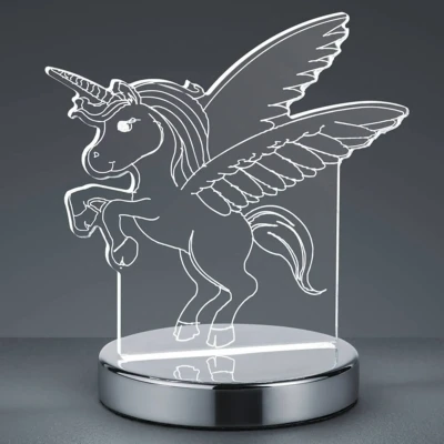 Immagine di Reality Karo Lampada da Tavolo, LED, Ikaro con Variazione Luce Cala a Fredda, 7 watts, Cromo