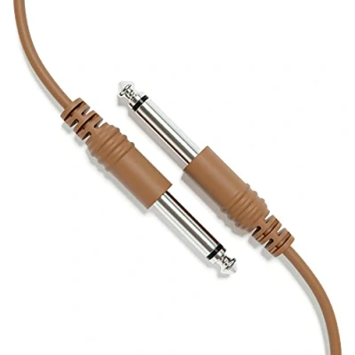 Immagine di ExcelValley 1 Pack Cavo per Chitarra Strumento Mono Patch Guida TS 6,35mm 1/4&quot; [Marrone 180cm 71&quot;]