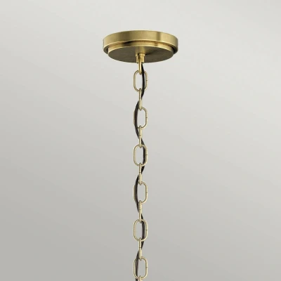 Immagine di Quintiesse Lampada a sospensione Roux, ottone con vetri