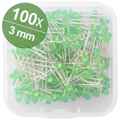 Immagine di Quadrios Assortimento LED Verde 3 mm 20 mA 2.0 V