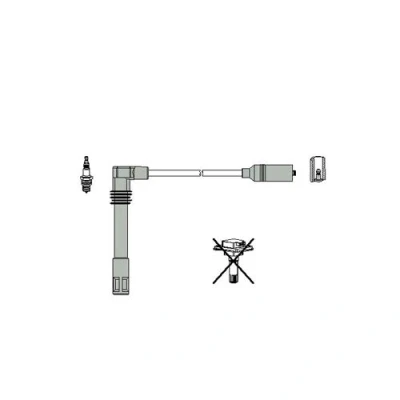 Immagine di HITACHI 134335 Kit Cavi Accensione AUDI: A6 C4 Avant, A4 B5 Sedan, VOLKSWAGEN: Passat Variant, Sedan