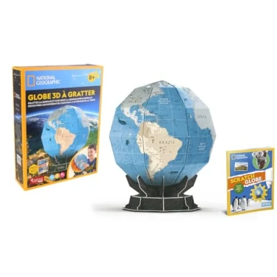 Immagine di EXPLORA Globo Terrestre Puzzle 3D 540220 32 Pezzi Livello 4 Senza Colla o Forbici Gioco di Costruzione Modello Licenza National Geographic Educativo Regalo A partire da 8 anni