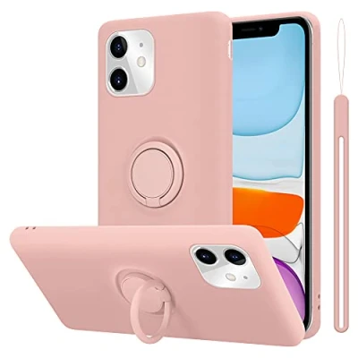 Immagine di Cadorabo Custodia compatibile con Apple iPhone 11 in LIQUID ROSA per Cellulare Silicone TPU Flessibile Anello Paraurti Cover Posteriore Ultra Sottile