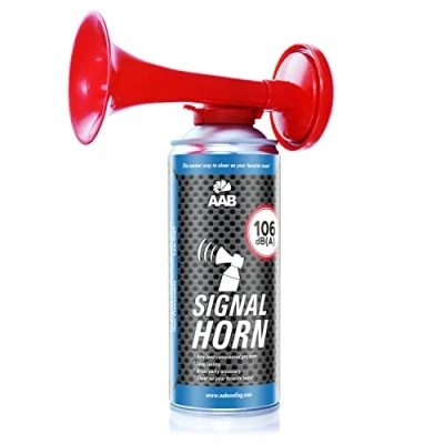 Immagine di 1x AABCOOLING Signal Horn Fanfare Tromba ad Aria Compressa, Fino a 120 Segnali Brevi, Avvisatore Acustico Molto Rumorosa, Clacson Ideale per Feste, Trombette, Air Non Infiammabile