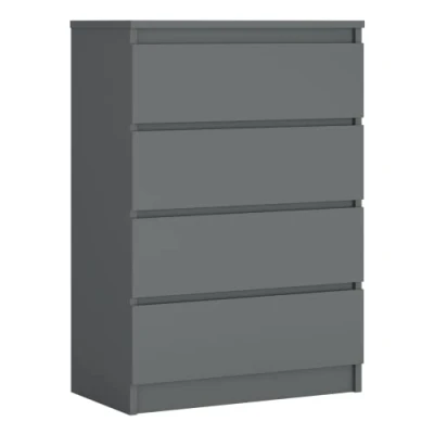 Immagine di 3E 3xE living.com Cassettiera, credenza con 4 cassetti, Antracite, D: 70 x 100 39 cm