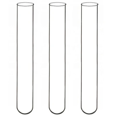 Immagine di Labasics Vetro Borosilicato Provetta per Fondo Rotondo, 15 mm OD X 100 di Lunghezza (Confezione da 30)