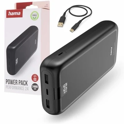 Immagine di Hama Power bank 24000 mAh Ricarica rapida LiPo Antracite
