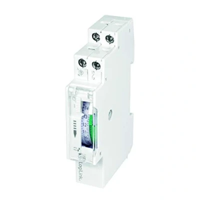 Immagine di LogiLink ET0009 DIN RAIL Temporizzatore con timer meccanico per commutare in modo semplice ad esempio neon, scaldabagno, lanterne, impianti di irrigazione, ecc., protezione IP20