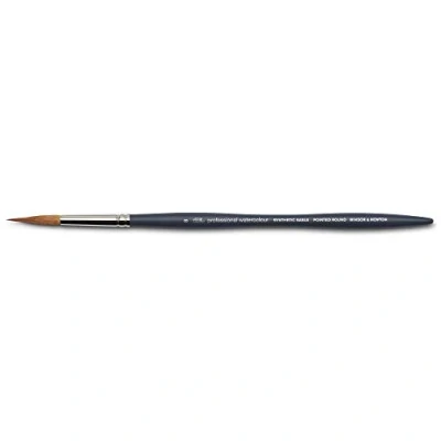 Immagine di Winsor &amp; Newton 5011208 Pennello professionale per acquerelli, con fibre sintetiche, manico ergonomico, durevole e indeformabile, corto rotondo Spitz n. 8