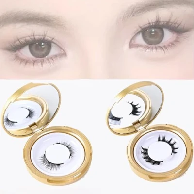 Immagine di Lcerostma Magnetic Eyelashes, Lashes, Quick,Safe,Reusable Eyelashes,3D Natural Look False Eyelashes No Glue (B+C)