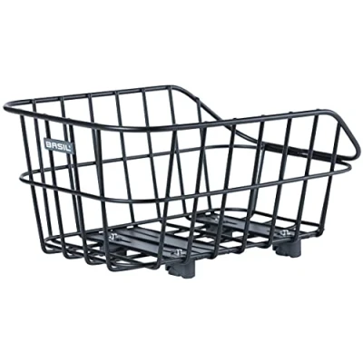Immagine di Basil Cestino posteriore Cento Alu WSL 35 x 32,5 21 cm, nero opaco, a maglie larghe