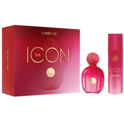 Immagine di Banderas, The Icon Woman By Banderas Set regalo EDP 100 ml + DEO 150 ml, Lunga durata, Profumo sofisticato e sensuale, Note di vaniglia floreali, Adatto da indossare nelle occasioni speciali