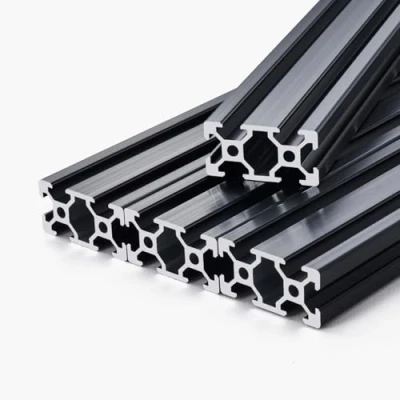 Immagine di VEVOR 5 Pezzi 2040 Guida Lineare con Scanalatura a T, Realizzate in Lega di Alluminio, Anodizzata Estruso ad Alta Resistenza per Stampante, Incisione Laser, Nero 1200 mm