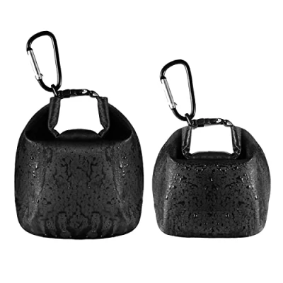 Immagine di Contenitore per sapone da viaggio, confezione 2, custodia viaggio portatile, completamente impermeabile e a prova di perdite, soluzioni viaggiare con (nero)