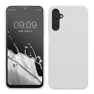 Immagine di kwmobile Custodia Compatibile con Samsung Galaxy A14 5G Cover Back Case per Smartphone in Silicone TPU Protezione Gommata bianco matt