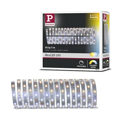 Immagine di Paulmann 79863 Striscia LED con spina 24 V 5 m Bianco caldo