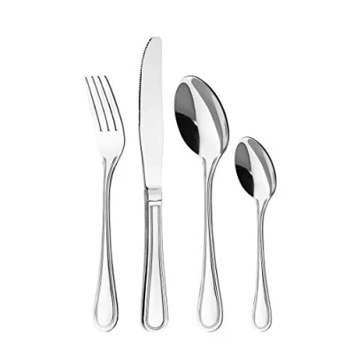 Immagine di Otto Koning Frankfurt set di posate 24 pezzi, in acciaio inox lucidato a specchio. Un da tavola dalle linee classico e semplici per 6 persone