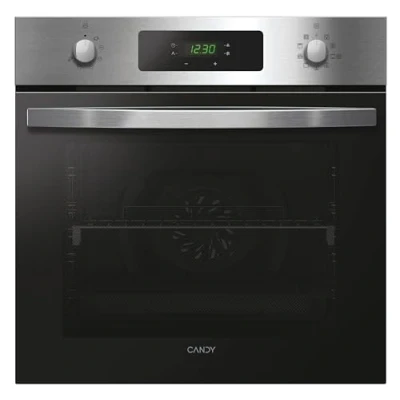 Immagine di Candy Idea FCID X676, Forno Multifunzione Pirolitico, 65L, 1 Vassoio e Griglia, Ventilatore Radiale, Aqualisis, Convezione + Ventilatore, 9 Funzioni, Display Touch, Porta 3 Cristalli, Inox Nero