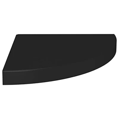 Immagine di vidaXL Scaffale Angolare a Parete Nero 35x35x3,8 cm in MDF
