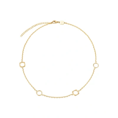 Immagine di Breil, Collezione New Tetra, Collana Donna in Acciaio Lucido IP Gold, con 4 Elementi Geometrici Iconici e Pratica Chiusura a Moschettone, Lunghezza 45 cm, Gioielli Ragazza