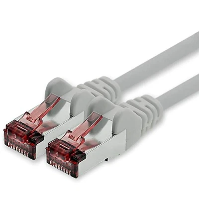 Immagine di Cavo di Rete Cat6 15m Grigio 1 x Patch LAN Cat 6 Sftp Pimf Lszh Rame 1000 Mbit s