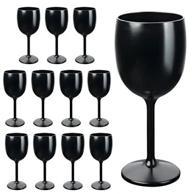 Immagine di Schramm® Bicchieri da vino riutilizzabili in nero a scelta, 6, 12, 24 o 48 pezzi, per champagne, 12 pezzi