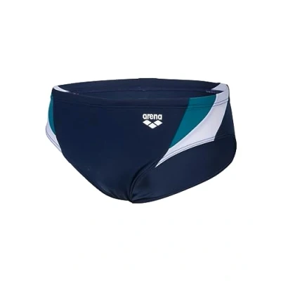 Immagine di Arena Panel Costume da bagno, Uomo, Taglia: 8, Navy deep teal white