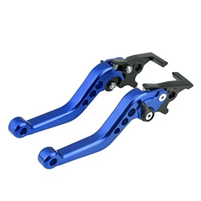 Immagine di Coppia di leve Freno a Doppio Disco set per motociclo Leva del Freno, 1 Paio con Modifica Allo Scooter in Lega Alluminio CNC Universale(blu)