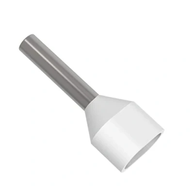 Immagine di AUPROTEC Puntalini isolati Twin 0,5 16 mm² Doppio Terminali a Bussola: 100 pezzi, 0.5 Bianco