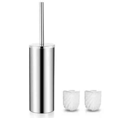 Immagine di Gricol Scopino WC Bagno e Portascopino WC, per in Acciaio Inossidabile Argento Mirror