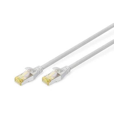 Immagine di Digitus DK 1644 A 030 RJ45 cavo di rete, patch CAT 6A S/FTP 3.00 m Grigio Privo alogeni, coppie intrecciate, con protezione, Ritardante fiamma 1 pz.