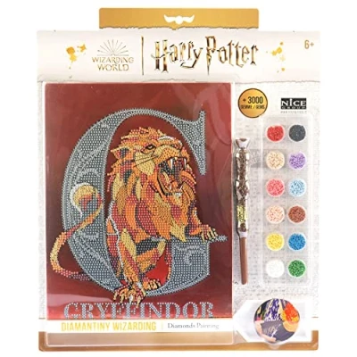 Immagine di Diamantiny Harry Potter Wizarding Stand Together Grifondoro Kit crea il Mosaico, Attività Crystal Art, Diamond Painting, 1 Quadro A4, Multicolor, 21 x 29,7 cm, 21019