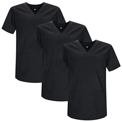 Immagine di MISEMIYA Confezione 3 Pz Sanitari CASACA Unisex Divise SANITARIE MEDICHE RIF. 817 * Large, Nero 21