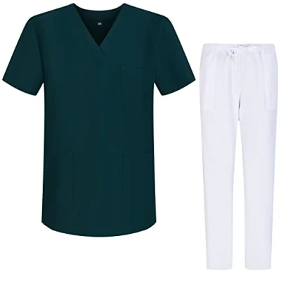 Immagine di MISEMIYA Uniformi Unisex Set Camice Uniforme Medica con Maglia e Pantaloni Mediche sanitarie Ref.G713 6802 XX Large, Verde 68