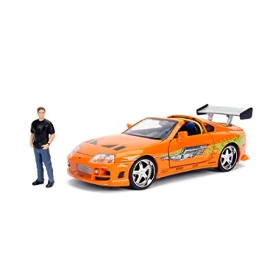 Immagine di Jada Fast and Furious Toyota Supra 1955 di Brian O&#039;Conner, 253205001, +8 anni, die cast, metallo pressofuso, in scala 1:24, con personaggio zinco da collezione
