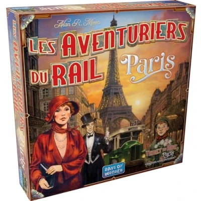 Immagine di IL RAIL AVENTURIER: PARIGI anni Folles Gioco da tavolo &amp; Strategia per bambini 8 2 a 4 Giocatori 10 15 Min Versione Compatta Indipendente in Francese Days of Wonder