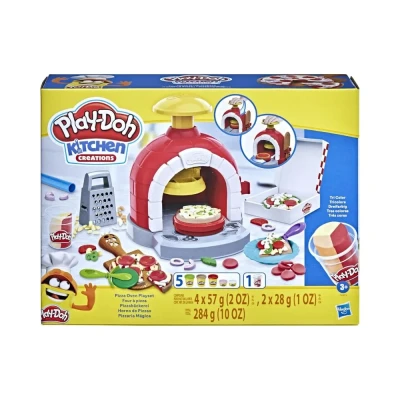 Immagine di Play Doh Hasbro Pizzeria (playset con 5 vasetti di Pasta da Modellare), Single, Multicolore, E4576EU4