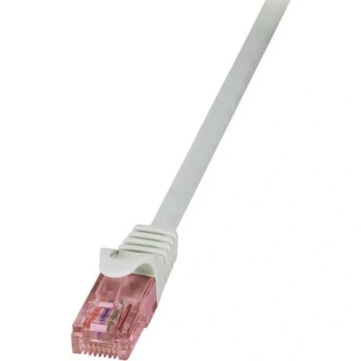 Immagine di LogiLink CQ2032U RJ45 cavo di rete, patch CAT 6 U/UTP 1.00 m Grigio Ritardante fiamma, con protezione 1 pz.