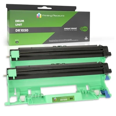 Immagine di 2x Tamburo compatibile per Brother DCP 1510, 1510E, 1512, 1512E, 1610W, 1612W, HL 1110, 1110E, 1112, 1112E, 1210W, 1212W, MFC 1810, 1810E, 1910W DR1050 Nuovo non Rigenerato, Colore: Nero