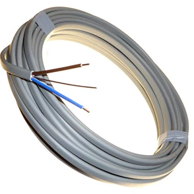 Immagine di Cavo elettrico BASEC da 1,5 mm ,6242Y, piatto Twin &amp; Earth Cable BASEC, colore: Blu e Marrone.