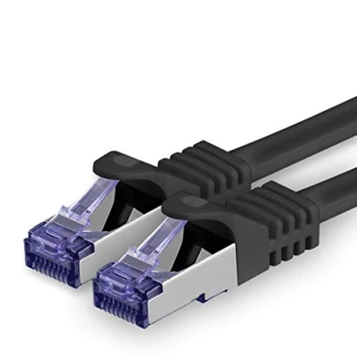Immagine di 1aTTack.de Cat.7 Cavo di Rete 3 metri Nero 1 Pezzo Ethernet LAN SFTP PIMF LSZH Spina RJ45 Cat6a 10 Gbit s