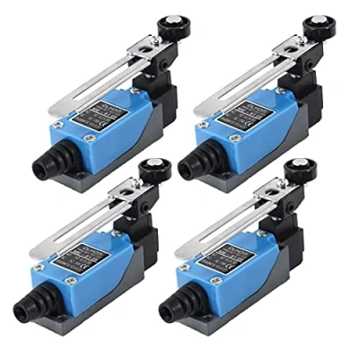 Immagine di GUUZI 4 pezzi ME 8108 Interruttore di Finecorsa Momentaneo Braccio Leva A Rullo Regolabile NC NO CNC Mill Router Laser Plasma Compatibile con Ar Duino 0 250V/5A